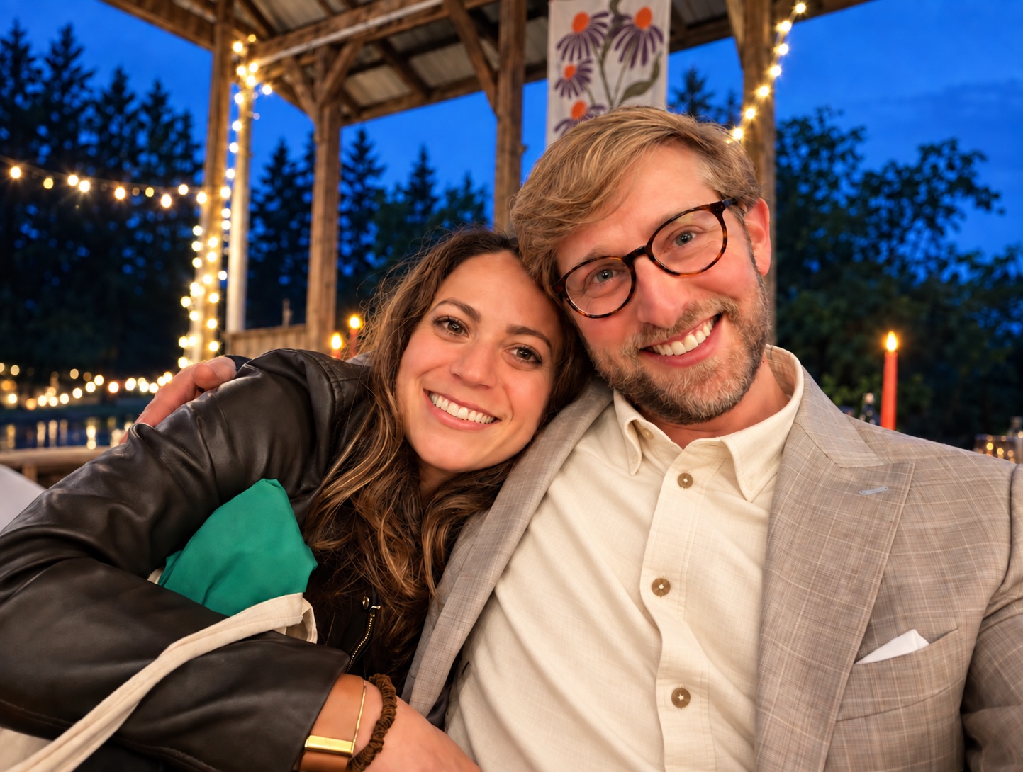 The Nook and Haven founders together at an evening celebration