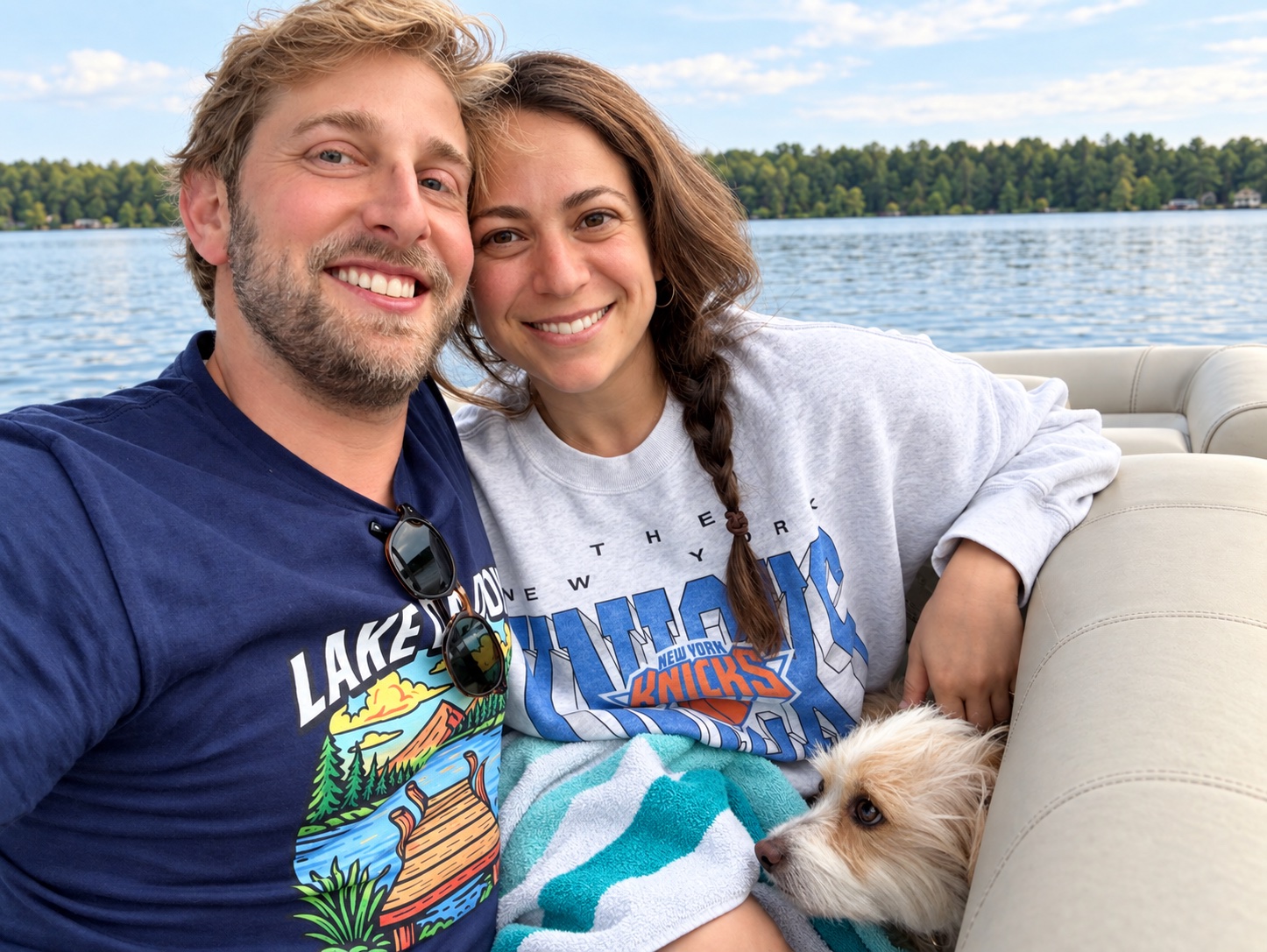 The Nook and Haven founders enjoying a day together on the lake